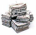 stacks of newspapers